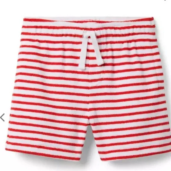 NWT- Janie and Jack Red and White Striped Shorts - Picture 1 of 4